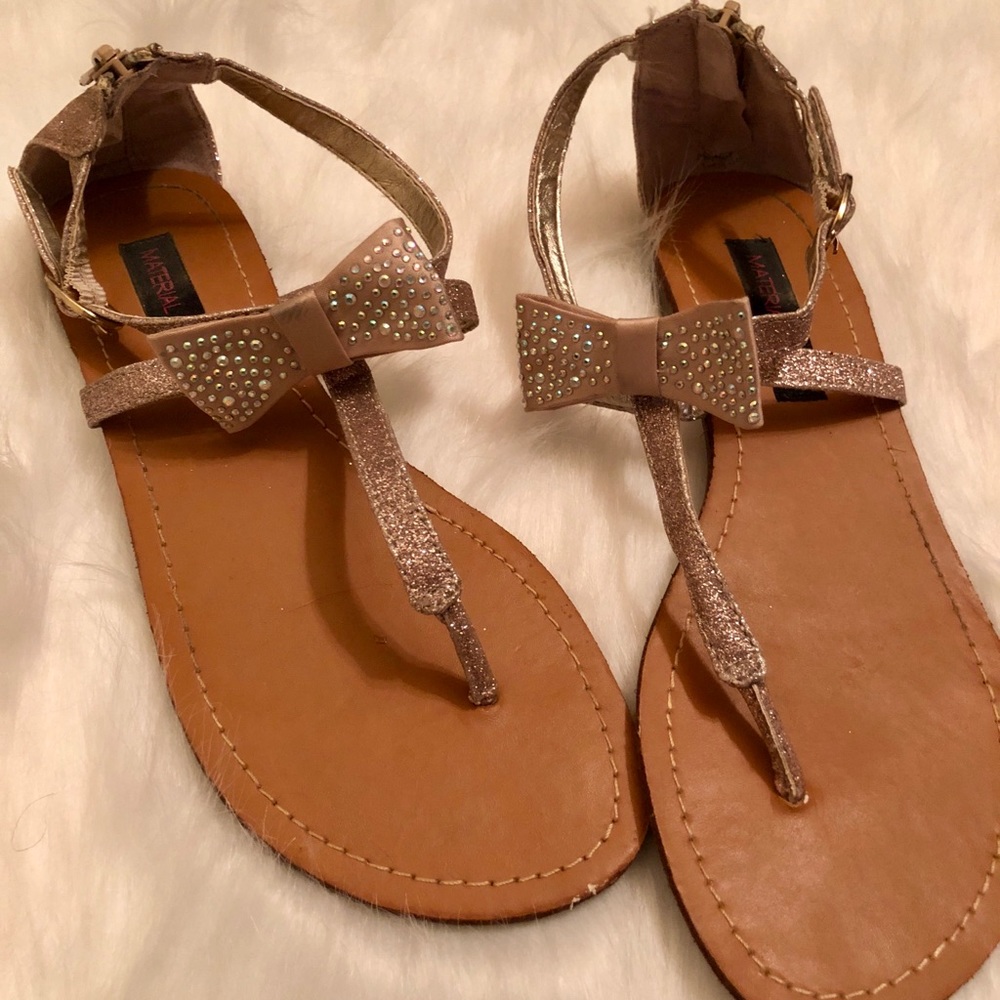Material girl bow sandals